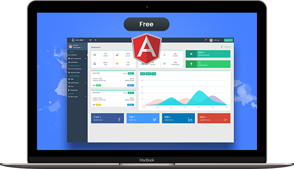 free flat able angular admin template