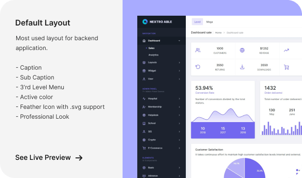 Nextro Able Bootstrap 4 Admin Template